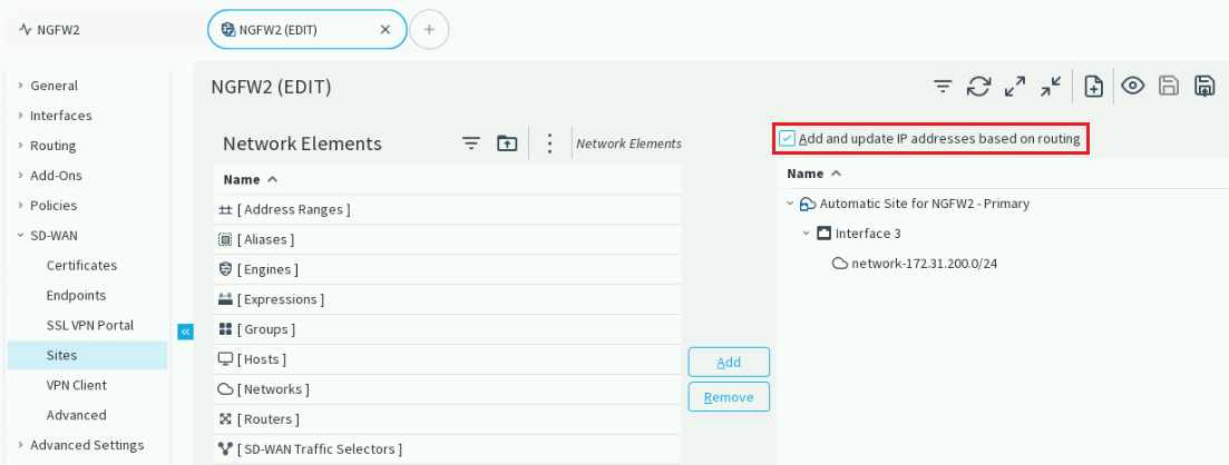 What is Included in the Automatic VPN Site