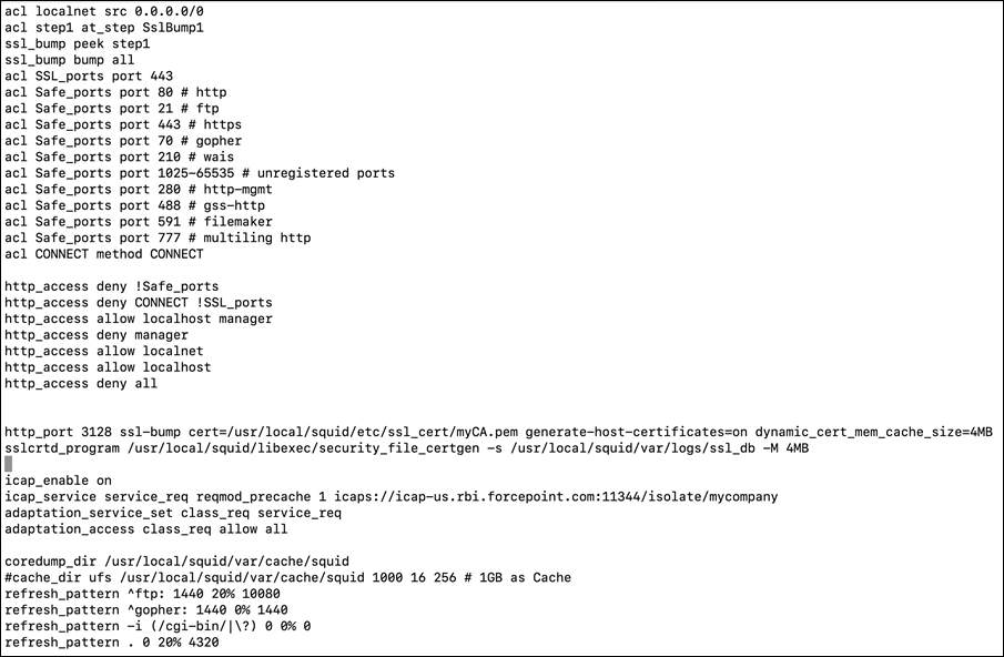 How to integrate Forcepoint RBI with Web Gateway which supports ICAPS ...
