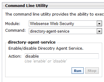 How to disable Directory Agent on the appliance