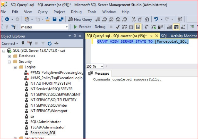 Using the SQL Server Management Studio Activity Monitor