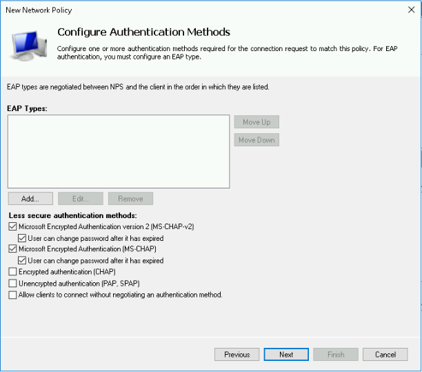 SMC authentication using Windows Network Policy Server (NPS)