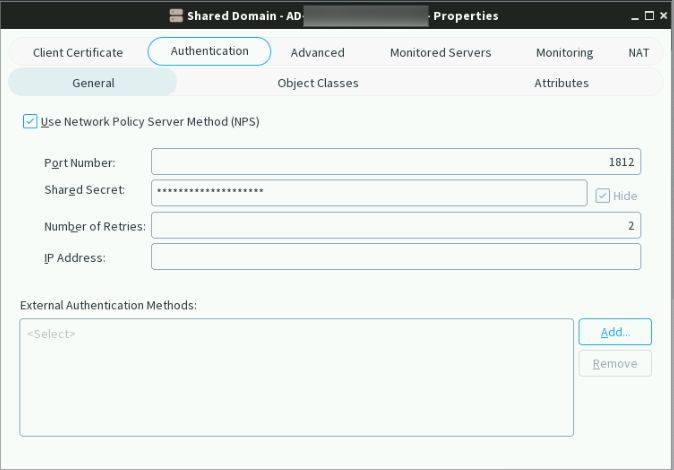 SMC authentication using Windows Network Policy Server (NPS)